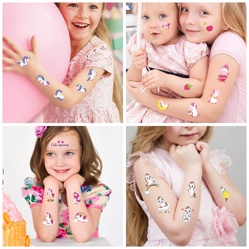 MAYCREATE® 10 Sheets Unicorn Tattoos Sticker for Kids Girls 50+styles Waterproof Sweet Tattoo Stickers for Party Favors Supplies and Children Accessories Gift MAYCREATE® 10 Sheets Unicorn Tattoos Sticker for Kids Girls 50+styles Waterproof Sweet Tattoo Stickers for Party Favors Supplies and Children Accessories Gift